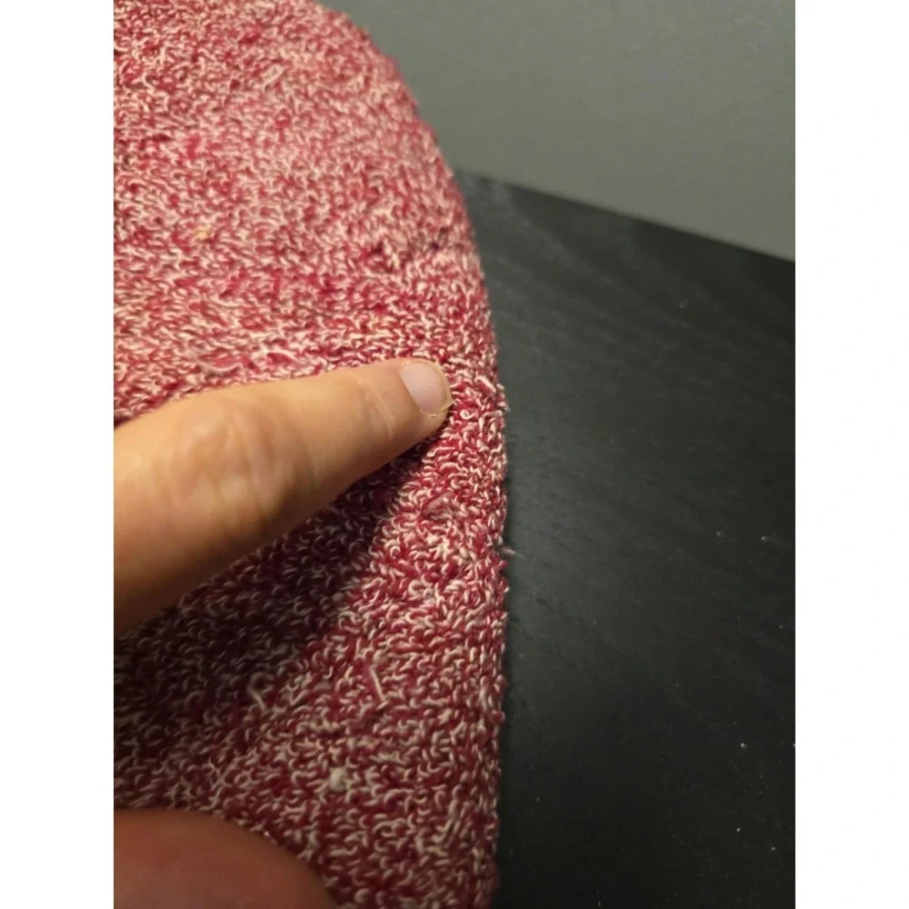 PAIR Pampered Chef Oven Mitts 100% Cotton Terry Cloth Cranberry Red Retired 1329